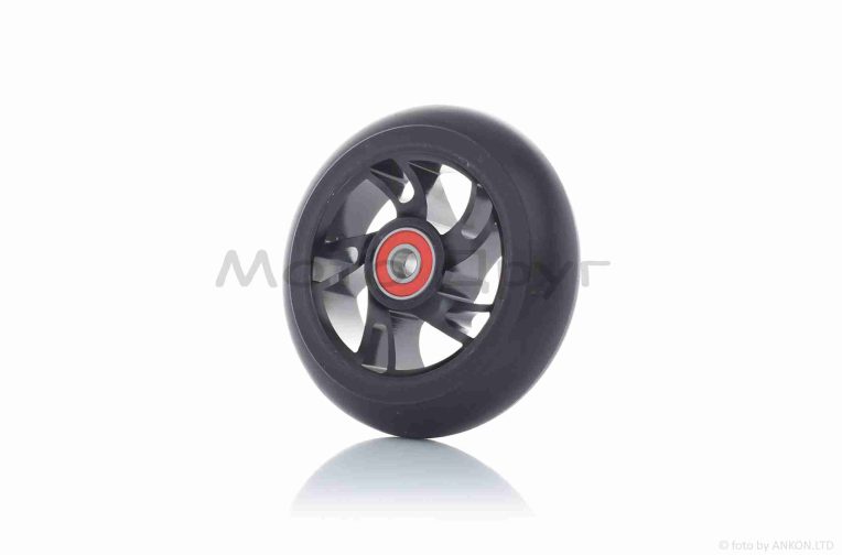 Колесо на самокат з підшипником  608-2RS, металеве, чорне, D100mm  #LZ-001-3