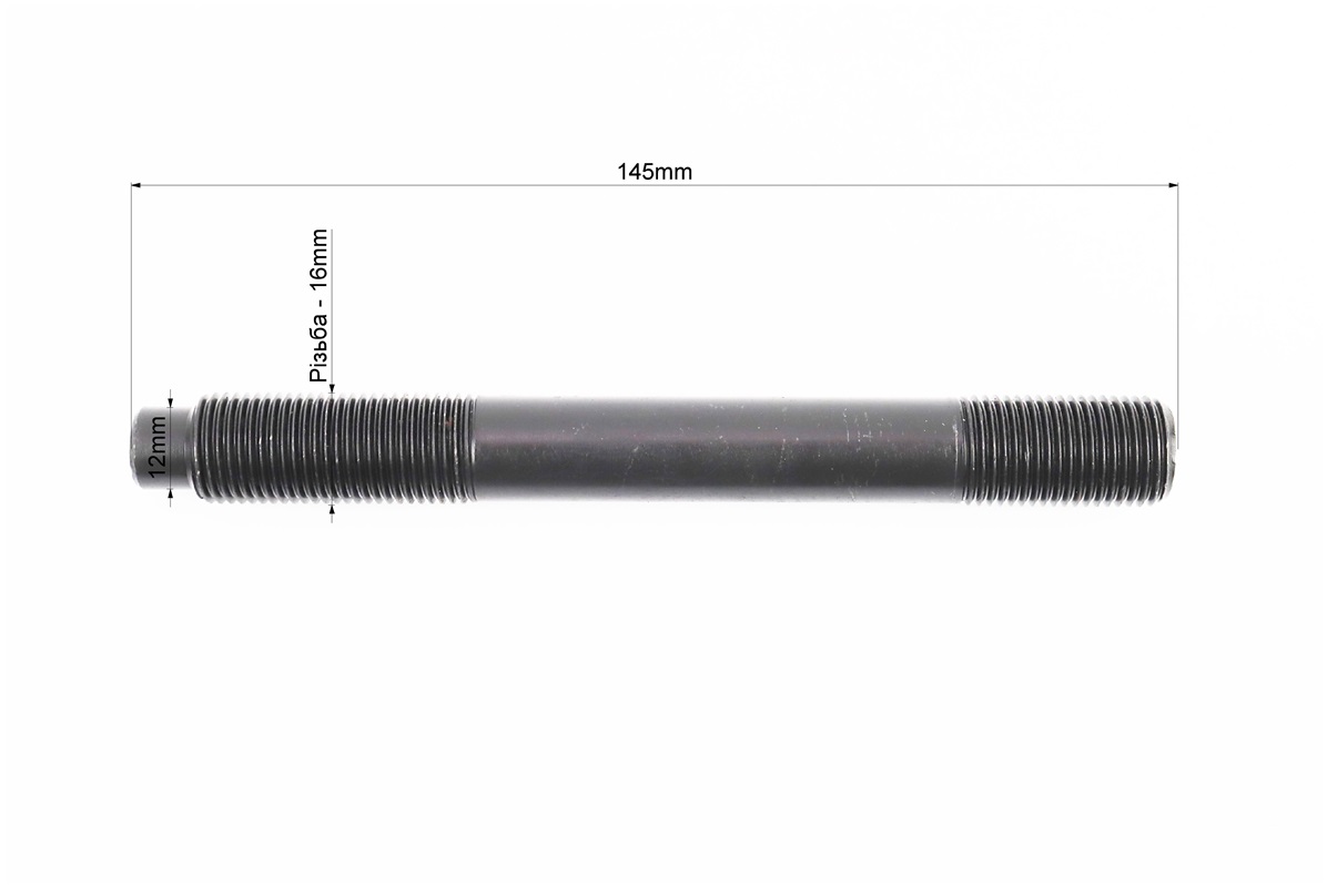 Шпилька головки циліндра М16x145mm к-кт 4шт R195NM/ZS1100 - Зображення 2
