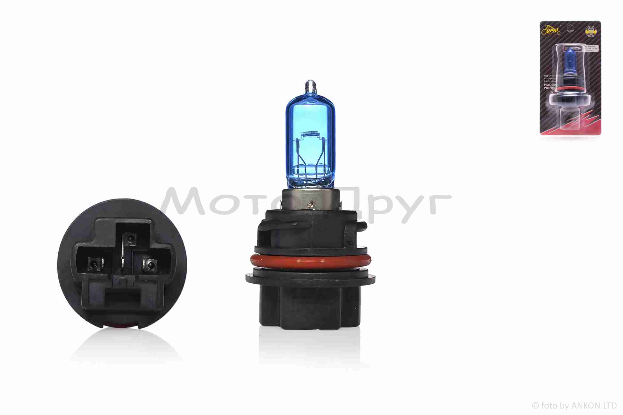 Лампа фары PH11 12V 40/40W DIO АF34/35, LEAD AF48 синяя "LIPAI"