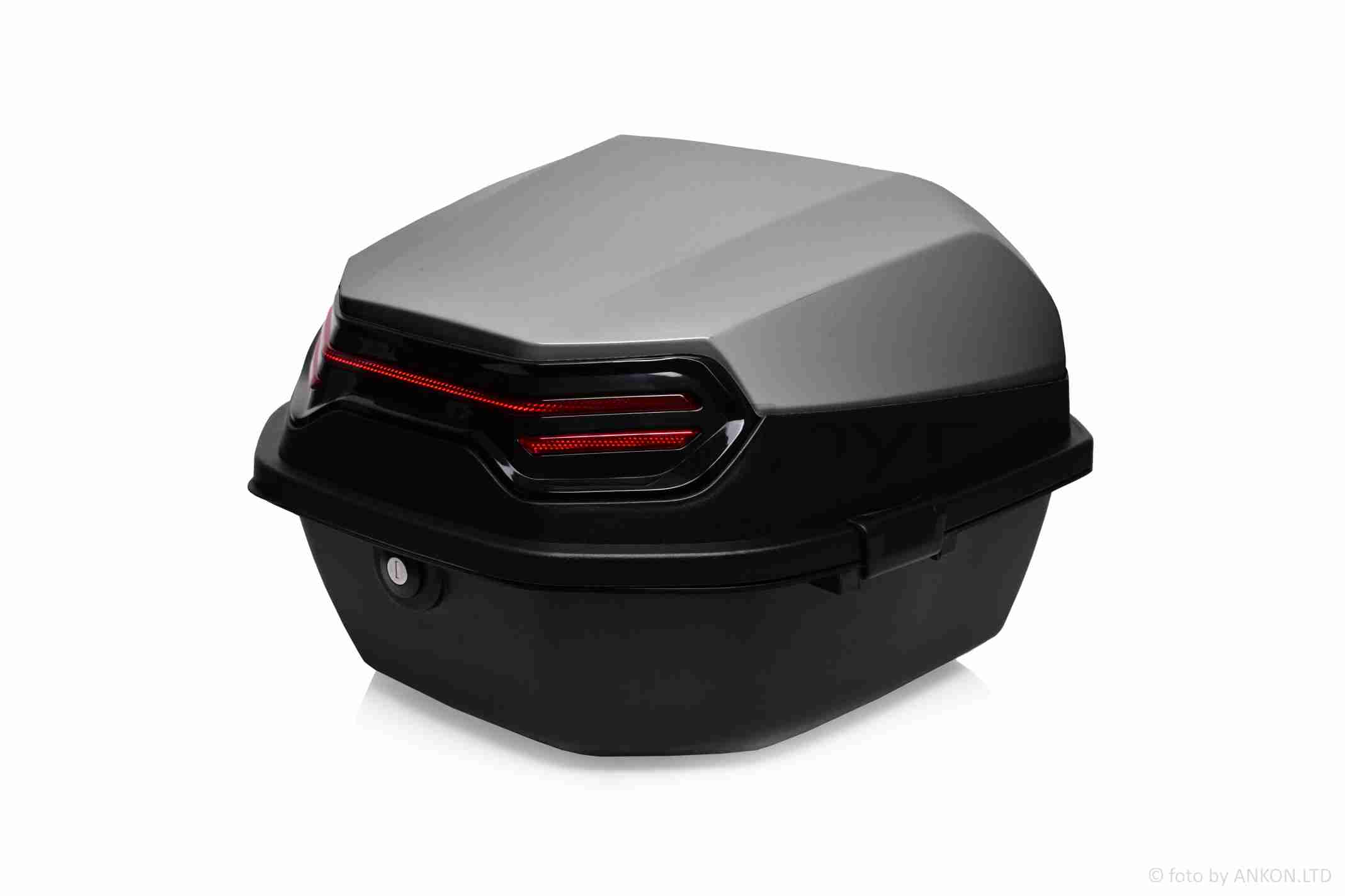 Кофр 48L 39*39*29сm #ROBIK стационарный "JSBM" (темно-серый глянцевый #графит) — изображение 2