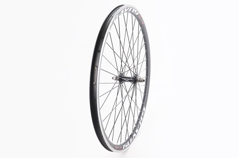 Колесо 26″ переднє V-brake, обід “крапля” алюмінієвий, втулка 14Gx36H, кріпл. гайка, “GRAVITY”