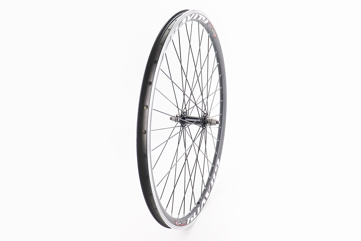 Колесо 26" переднє V-brake, обід "крапля" алюмінієвий, втулка 14Gx36H, кріпл. гайка, "GRAVITY" - Зображення 2