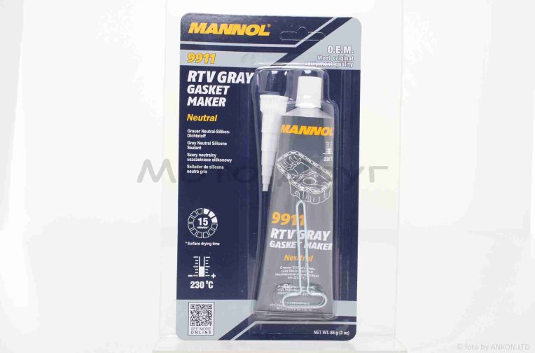 Герметик  85г  сірий, силіконовий  230C  “MANNOL”  (RTV GRAY) НІМЕЧЧИНА  #9911