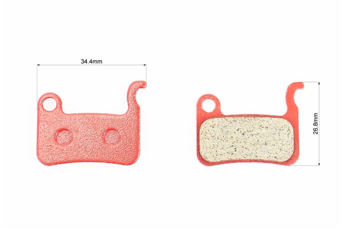 Гальмівні колодки Disk-brake (Shimano LX BR-M655,765,775, XT BR-755,965,966,975, XTR M965/966, Saint M800), червоні PAD-02 - Зображення 2