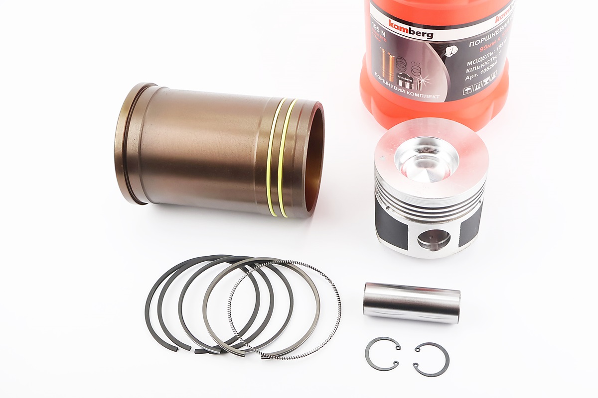 Поршнева R195N к-кт, поршень 95mm STD (форкамера "Конус") +гільза (жовта, з насічкою) +манжети
