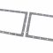 Прокладка радіатора R195NM/ZS1100/ZH1105, b-2,2mm, к-кт 2шт (пароніт, на блістері)