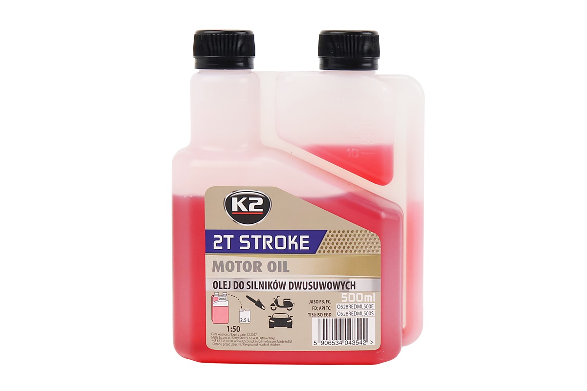 Олива 2T - мінеральна універсальна "2T STROKE OIL RED", 500ml (з дозаторм)