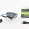Фонарь передний 1 диод+звонок 4 мелодии, Li-ion 3.7V 1200mAh зарядка от USB, влагозащитный, чёрно-синий FY-058/7588