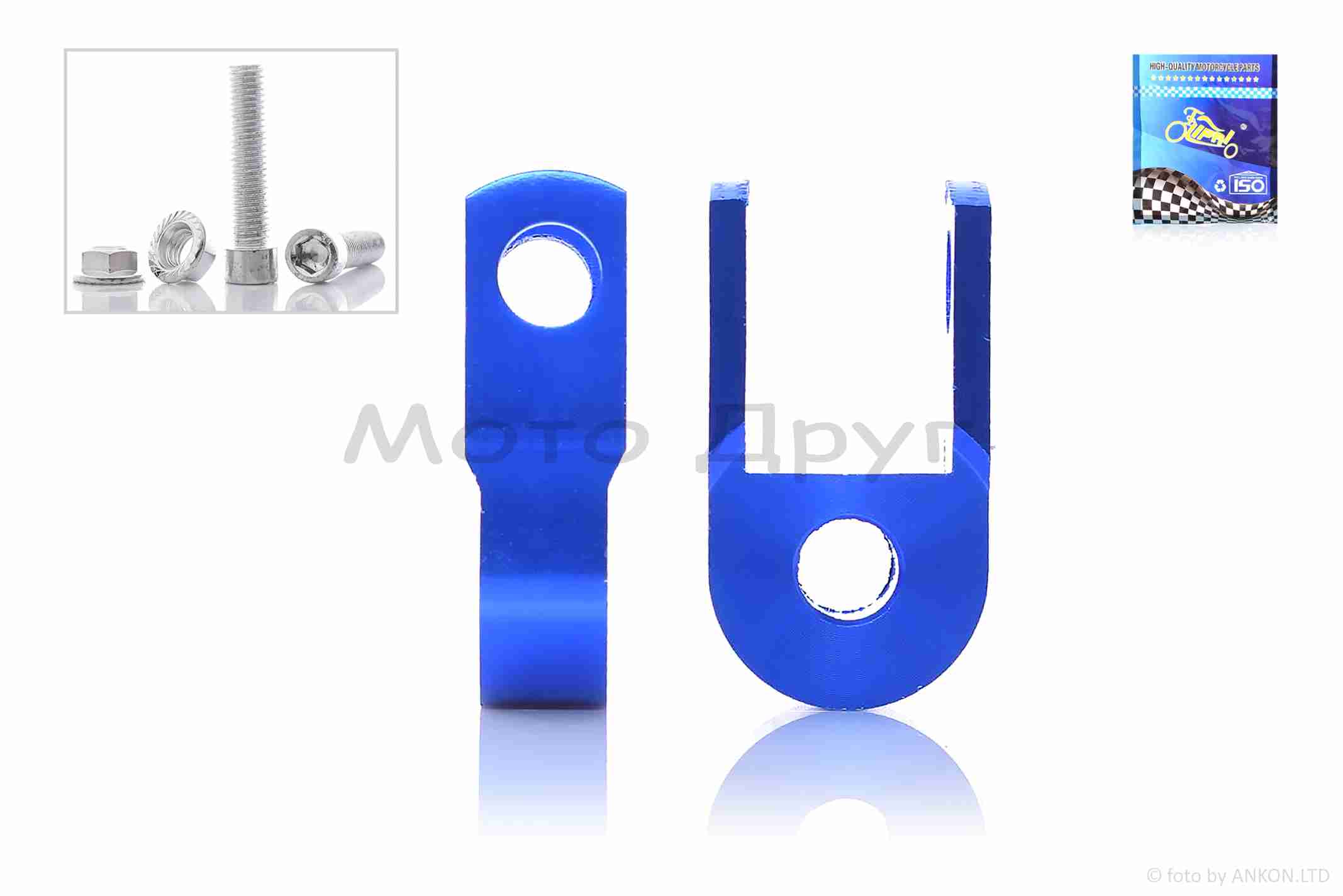 Удлинители амортизаторов 25mm пара d10 +болты синие "LIPAI"