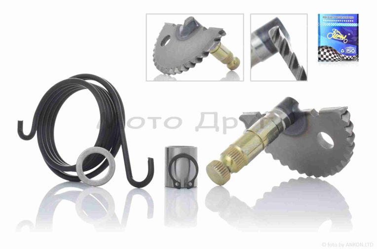 Сектор кикстартера GY6 50 L64 +втулка, пружина, стопор “LIPAI”