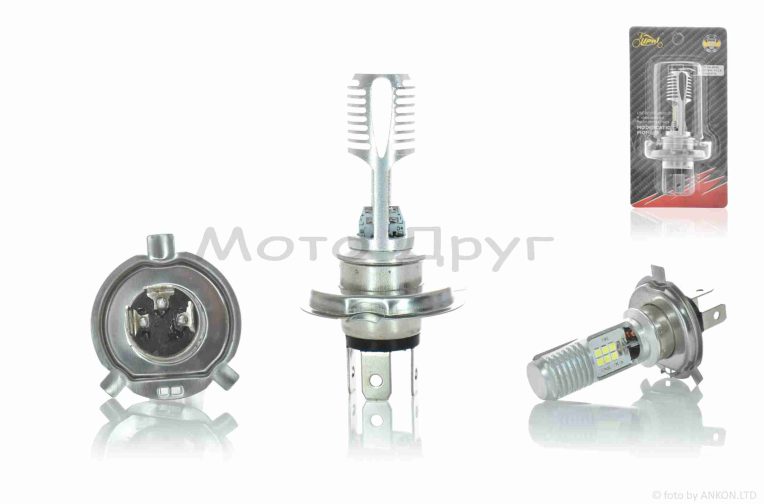 Лампа фары диодная H4 12V 35/35W 12 кристаллов “LIPAI”