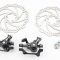 Тормоз Disk-brake передний (F160/R140мм)+задний (F180/R160мм), диски 160мм, крепл. 6 болтов, чёрный DSC-510