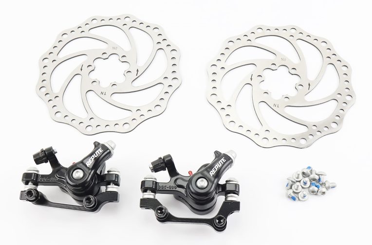 Тормоз Disk-brake передний (F160/R140мм)+задний (F180/R160мм), диски 160мм, крепл. 6 болтов, чёрный DSC-510