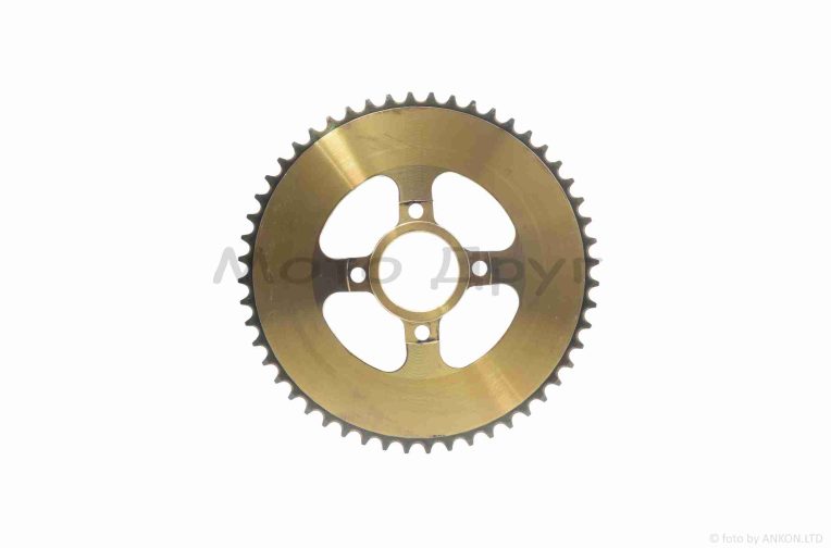 Звезда трансмиссии задняя  4-90/64, d58  520-52T  CG250  “JSBM”  (gold/black)