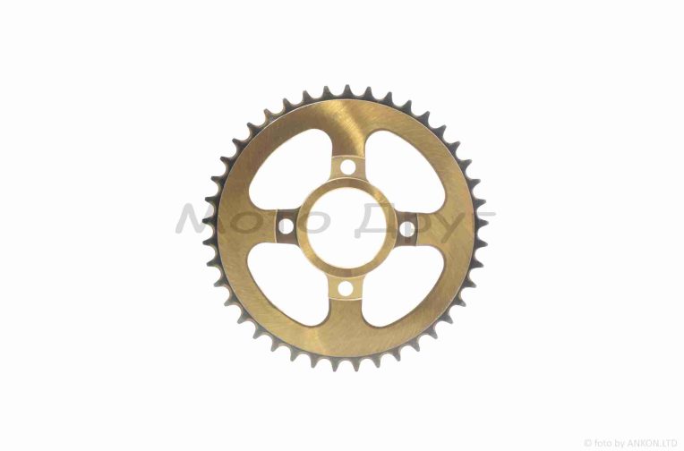 Звезда трансмиссии задняя  4-90/64, d58  520-43T  CG250  “JSBM”  (gold/black)