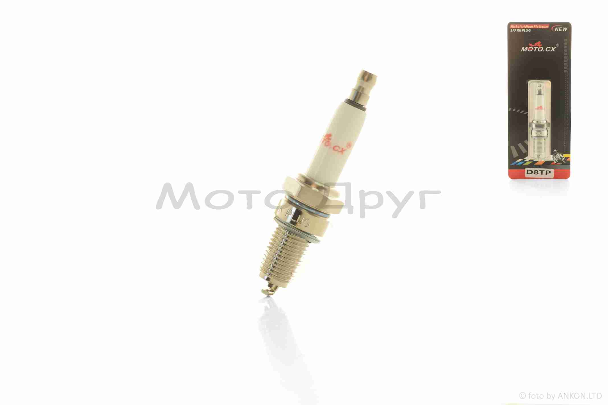 Свічка запалювання 4Т M12x1.25 L19 D8TP іридій "CX" (мотоцикли, мотоблоки)