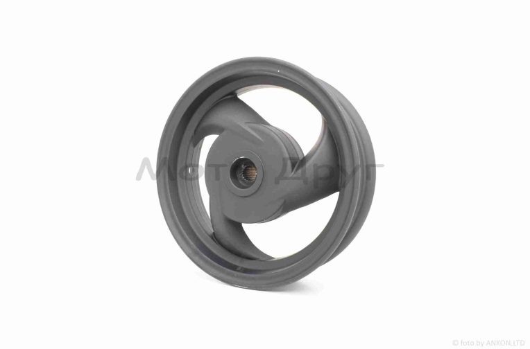 Диск колеса задний 10″-2.50 литой, 19 шлицов, 3 спицы, барабан 110mm (ZW50QT-7)