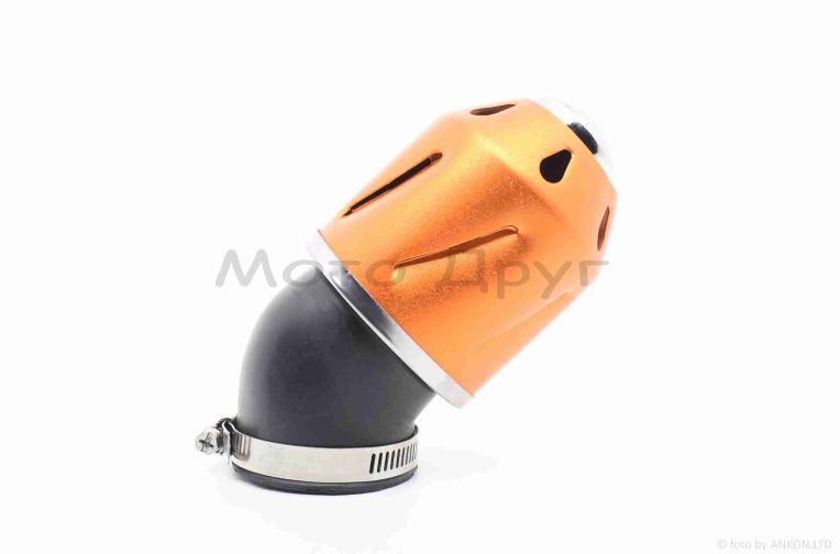 Фільтр повітряний (нульовик)  d26/35/42/48  косий, закритий  #куля  (помаранчевий)