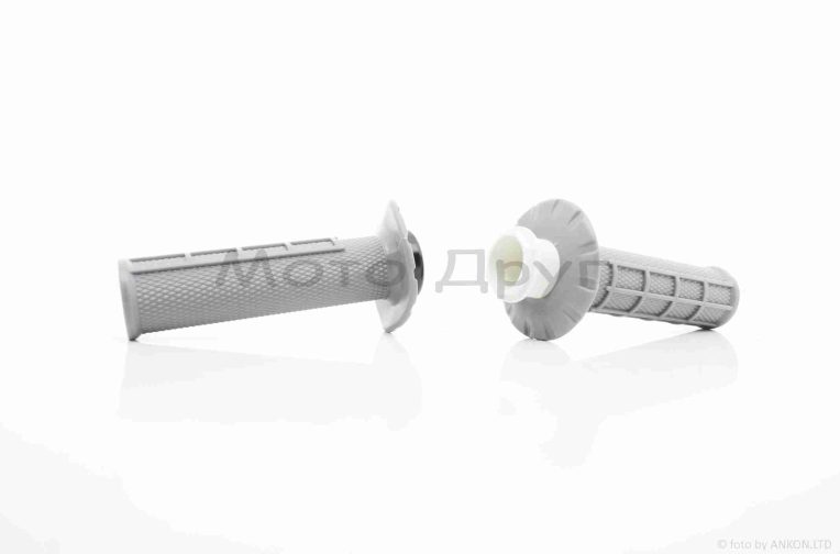 Ручки руля (грипсы) универсальные #G2 “OTOM” (серые, +вставка)