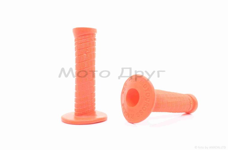 Ручки руля (грипсы) универсальные #G1 “OTOM” (оранжевые, голые)