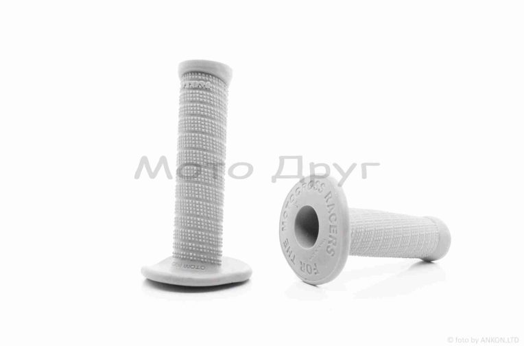 Ручки руля (грипсы) универсальные #G1 “OTOM” (серые, голые)