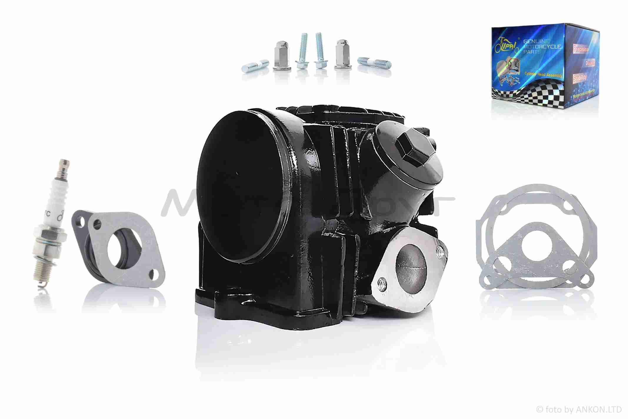 Головка циліндра 147FMD Delta 70 D47, d20/23 у зборі чорна #PRO "LIPAI"