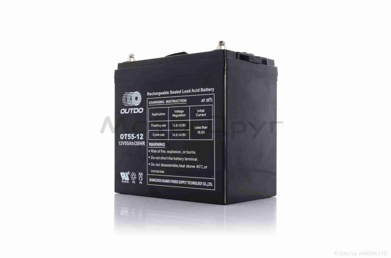 Акумулятор SLA 12V 55A 229-166-210mm OT55-12 “OUTDO” (2026)