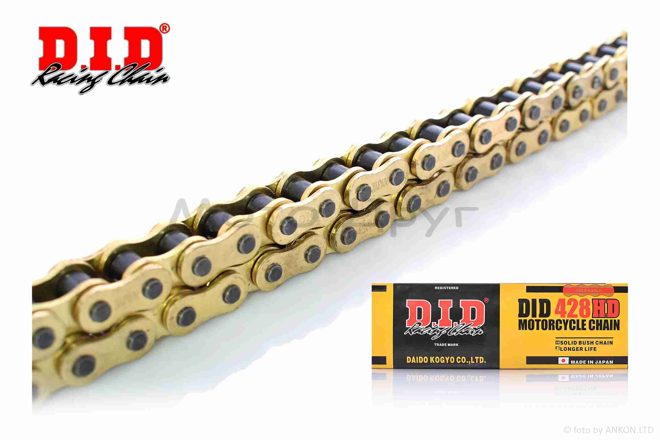 Цепь трансмиссии 428HD-116L GOLD "DID"