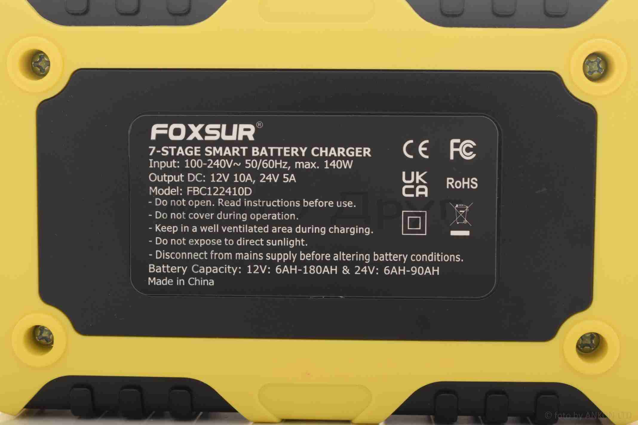 Зарядний пристрій 12/24V, 5/10A автоматичний, РК-дисплей "FOXSUR" (7 режимів) #2 - Зображення 3
