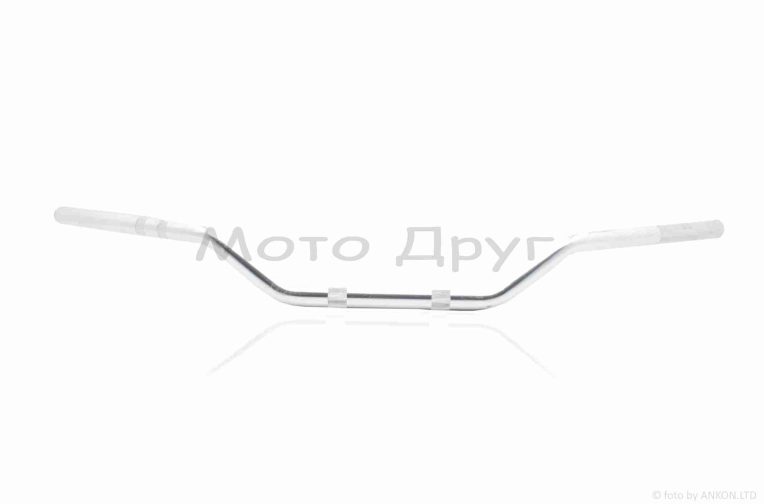 Руль мото d22-22-22, L750, h80 алюминий (серый)