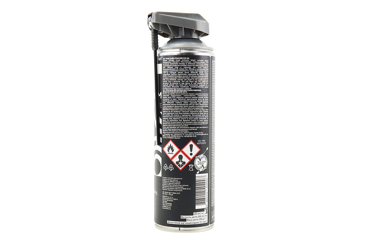 Мастило літієве "PRO White Lithium Grease", Аерозоль 500ml - Зображення 2