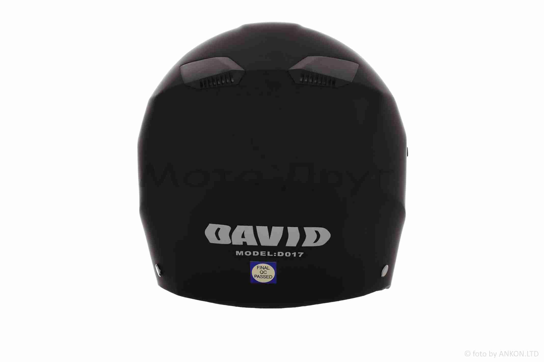 Шолом відкритий "DAVID" (#D017, чорний матовий, XL, ABS) - Зображення 2