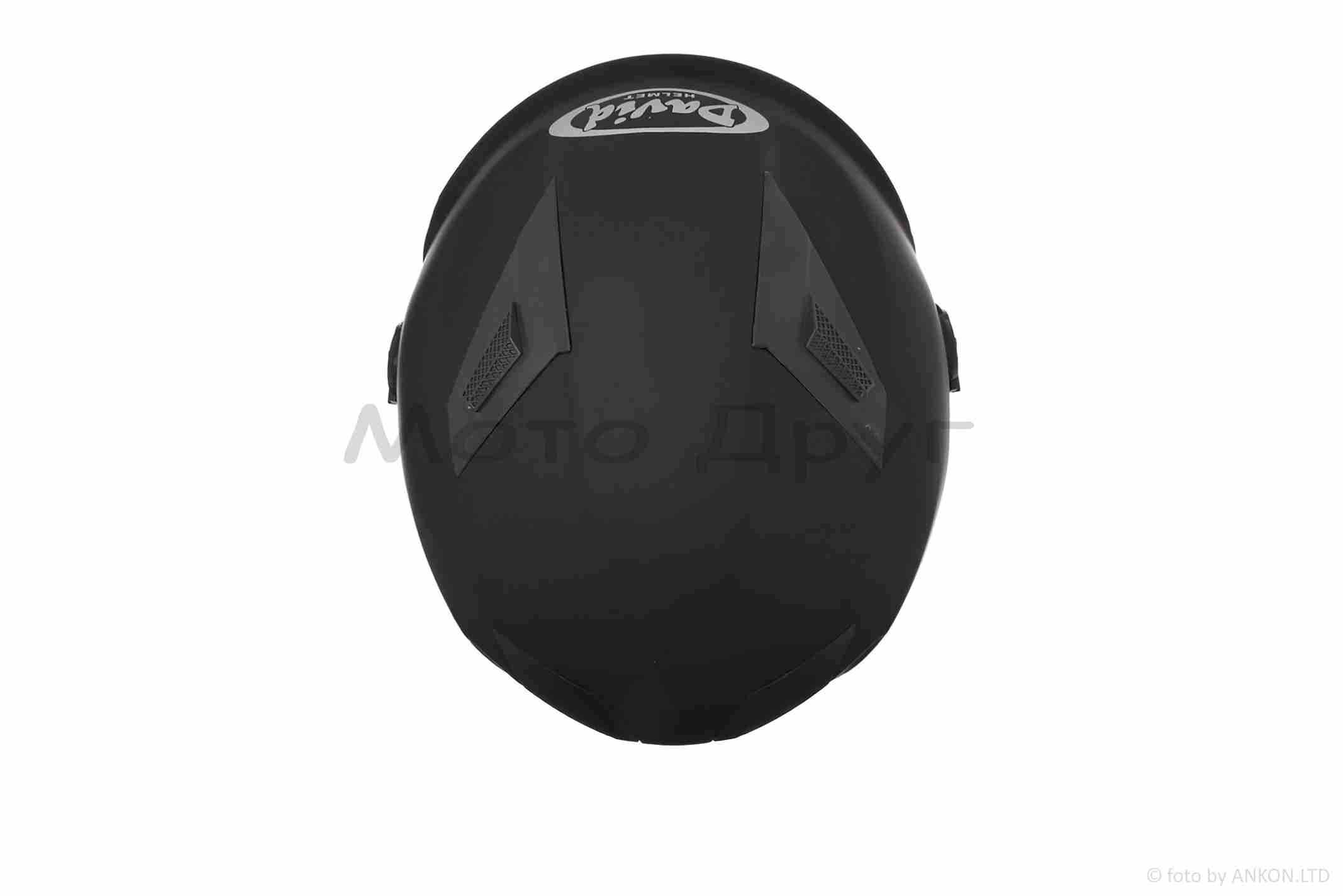 Шолом відкритий "DAVID" (#D017, чорний матовий, XL, ABS) - Зображення 3