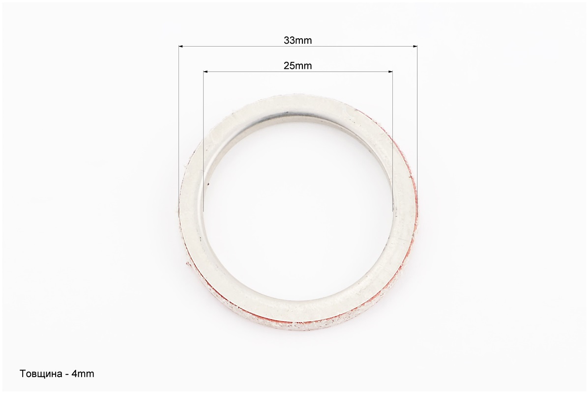 Прокладка глушника Honda (сірий пароніт) "33mm" - Зображення 2