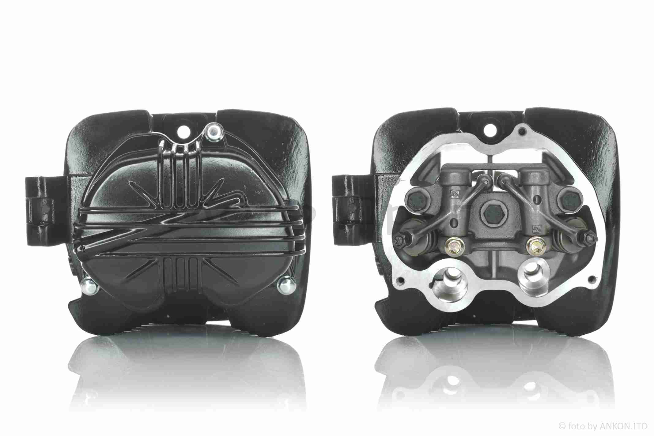 Головка циліндра 167FMM CG250 D67, d28/34 у зборі #PRO "LIPAI" (чорна) - Зображення 4