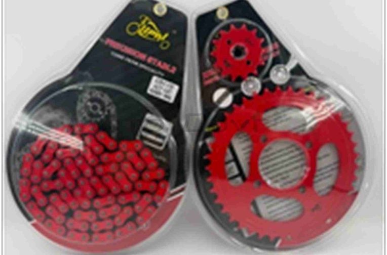 Звезды трансмиссии пара  Delta  428-14/41  +цепь 98L  #PRO  “LIPAI”  (RED)