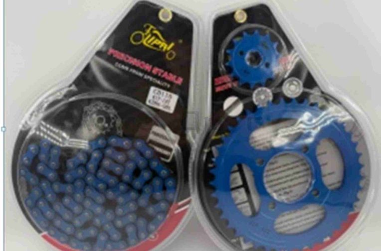 Звезды трансмиссии пара  Delta  428-14/41  +цепь 98L  #PRO  “LIPAI”  (BLUE)