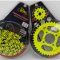 Звезды трансмиссии пара  Delta  428-14/41  +цепь 98L  #PRO  "LIPAI"  (YELLOW)