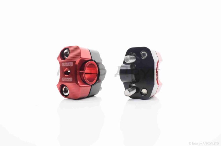 Кронштейны крепления руля CNC d22/28 “OTOM” (красные/черные)