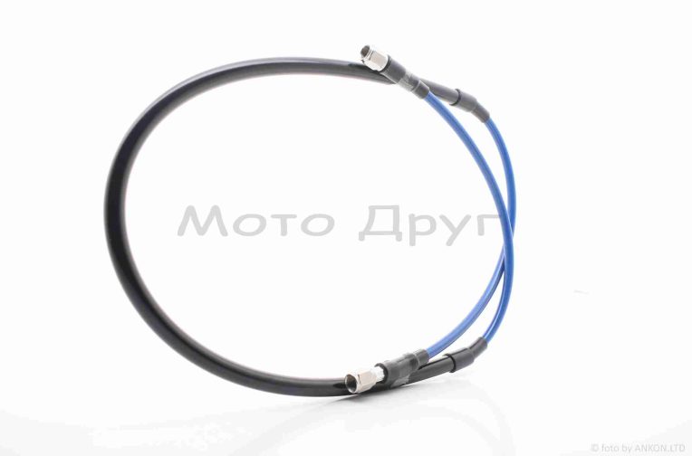 Шланг гальмівний гідравлічний L1300, кут 10 градусів “OTOM” (синій)