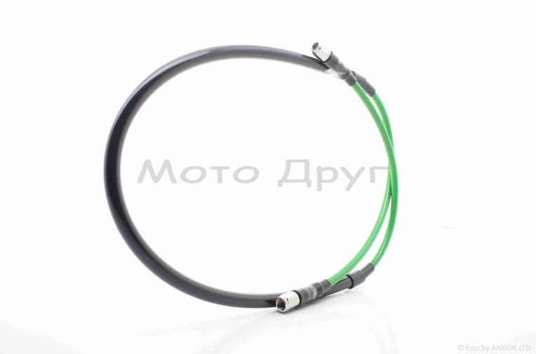 Шланг гідравлічний гальмівний L1300, кут 10 градусів “OTOM” (зелений)