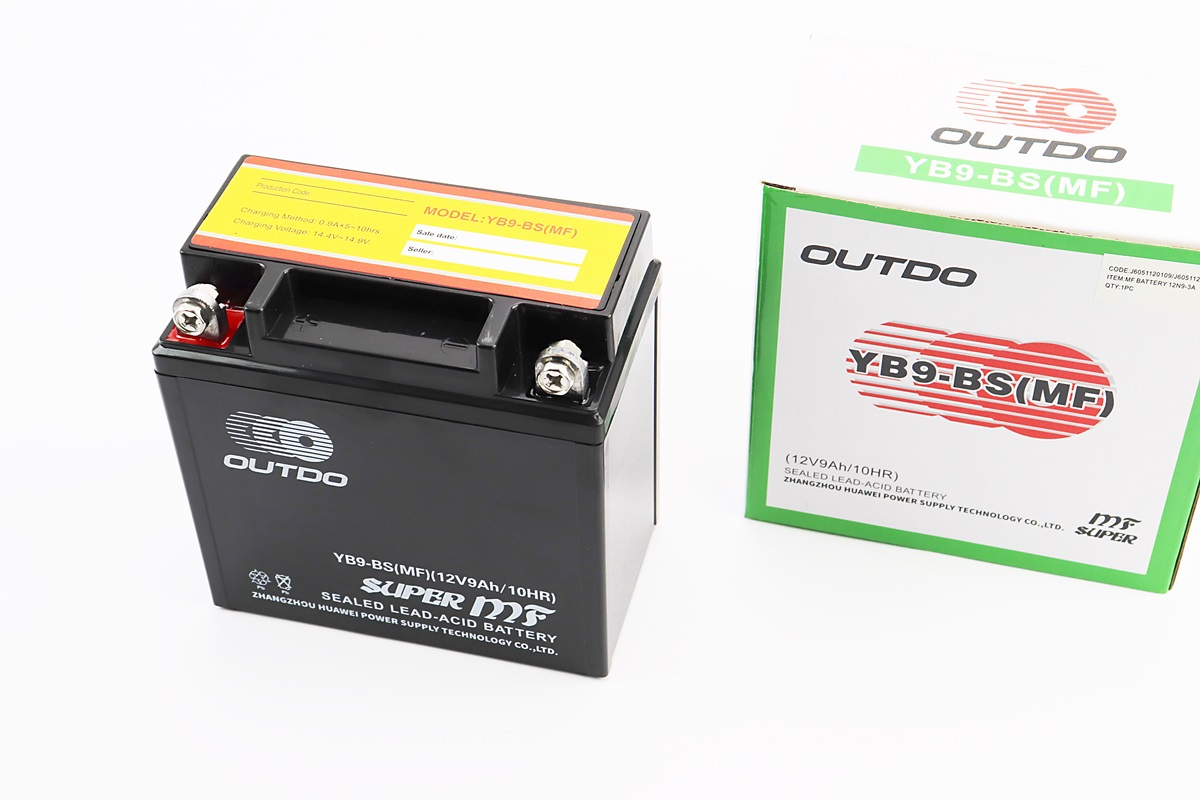 Аккумулятор 12V9Ah YB9-BS(MF) кислотный (L135*W75*H137mm) "МОТО"