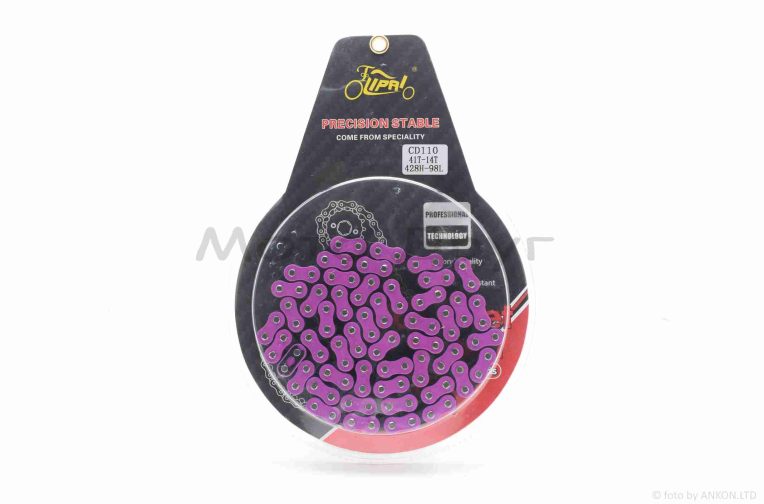 Зірки трансмісії пара Delta 428-14/41 +ланцюг 98L #PRO “LIPAI” (PURPLE)