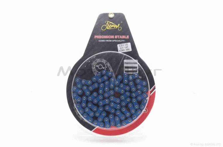Зірки трансмісії пара Delta 428-14/41 +ланцюг 98L #PRO “LIPAI” (BLUE)