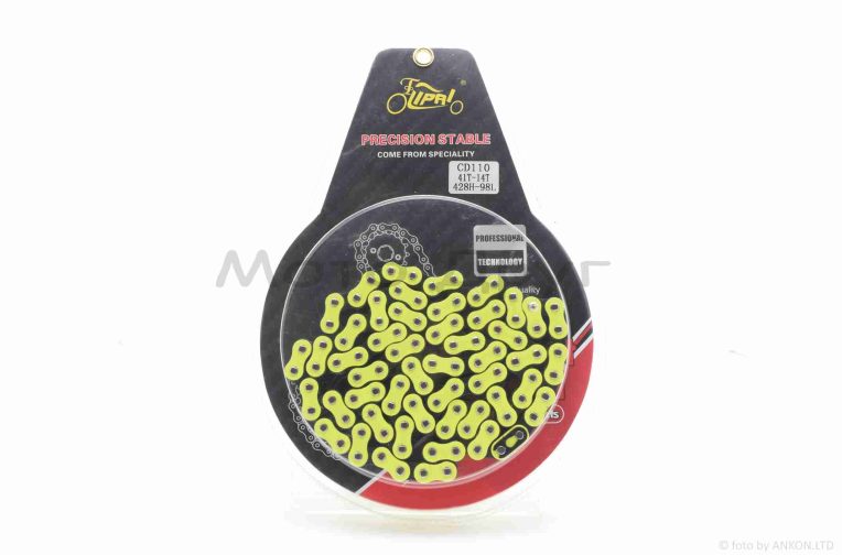 Зірки трансмісії пара Delta 428-14/41 +ланцюг 98L #PRO “LIPAI” (YELLOW)
