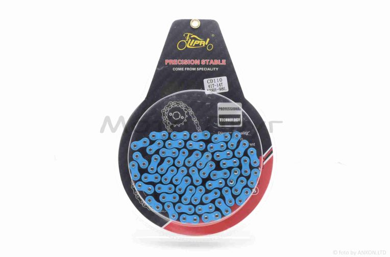Зірки трансмісії пара Delta 428-14/41 +ланцюг 98L #PRO “LIPAI” (LIGHT BLUE)